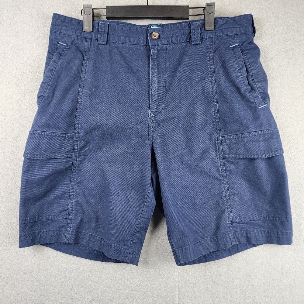Tommy Bahama Navy Blue Cargo Shorts Mens Size 36 Pockets